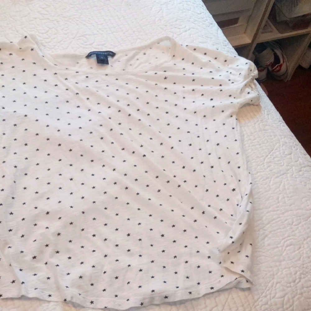 White Star Print Women's Top